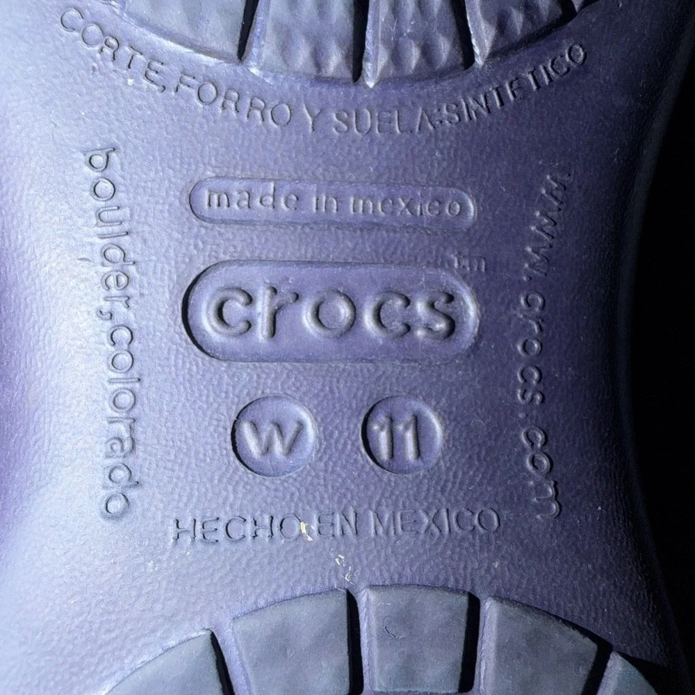 Crocs Kadee Flats Women's Size 11 Navy Blue Beach Summer Resortwear